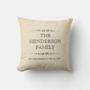Family of Four Important Events Commemorative Cushion