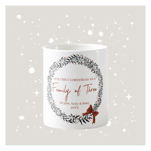 Family of Three Christmas Mug
