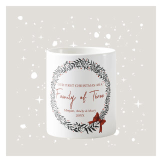 Family of Three Christmas Mug