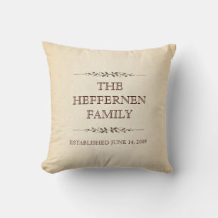Family of Three Important Events Commemorative Cushion