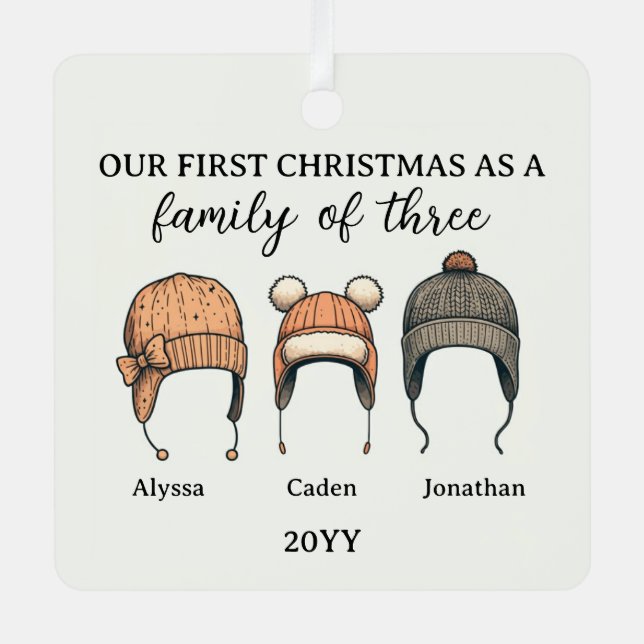 Family of Three Metal Tree Decoration (Front)