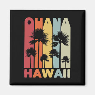 Family Ohana Hawaiian Retro Hawaii Tropical Summer Magnet