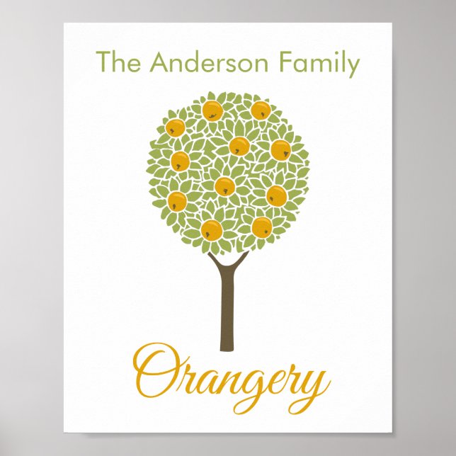 Family Orangery Orange Tree Poster (Front)
