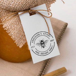 Family Owned Apiary Rustic Round Honey Stamp