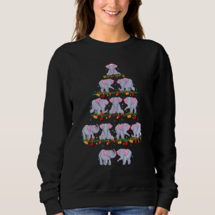 Family Pajama Sets Christmas Matching Elephant Xma Sweatshirt