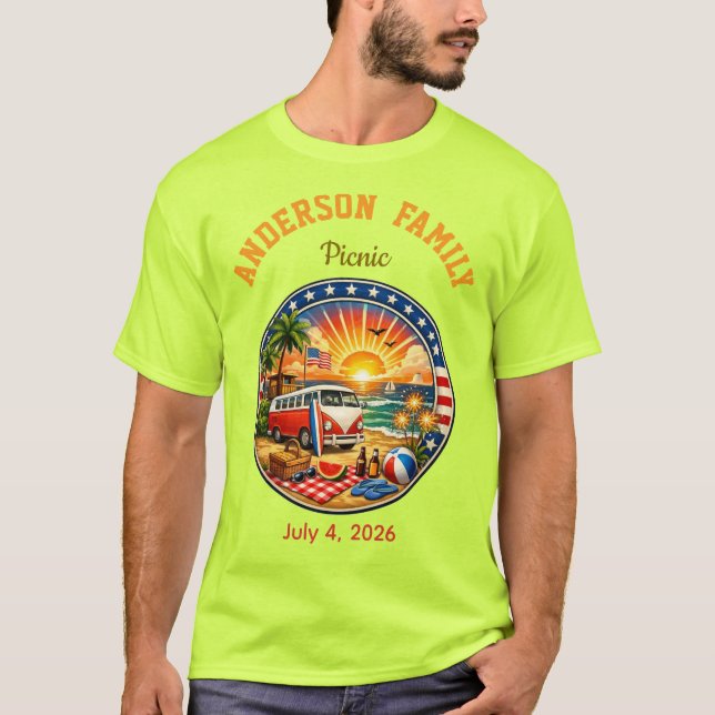 Family party tee shirts colourful (Front)