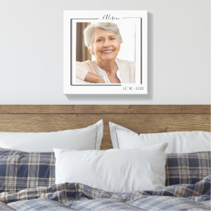 Family Personalised Photo and Text Typography Canvas Print