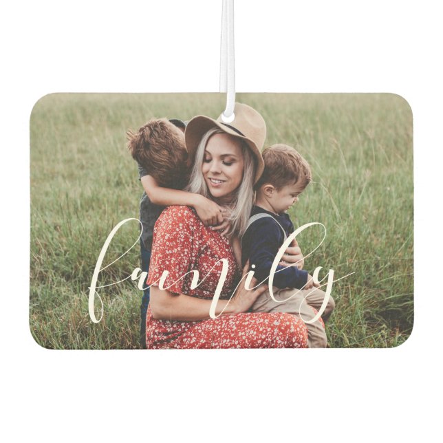 Family Personalised picture Car Air Freshener (Front)