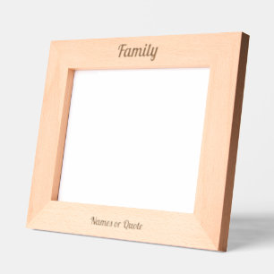 Family Personalised Scrip Text Engraved Picture  Etched Frames