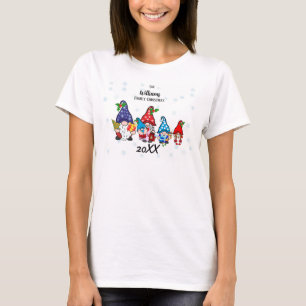 Family Personalised Woman's Family Gnomes boy baby T-Shirt
