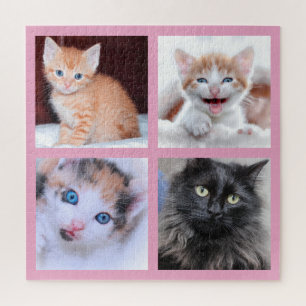 Family Pet 4 Photo Collage Jigsaw Puzzle