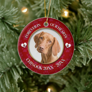 Family Pet Photo Memorial Ceramic Tree Decoration