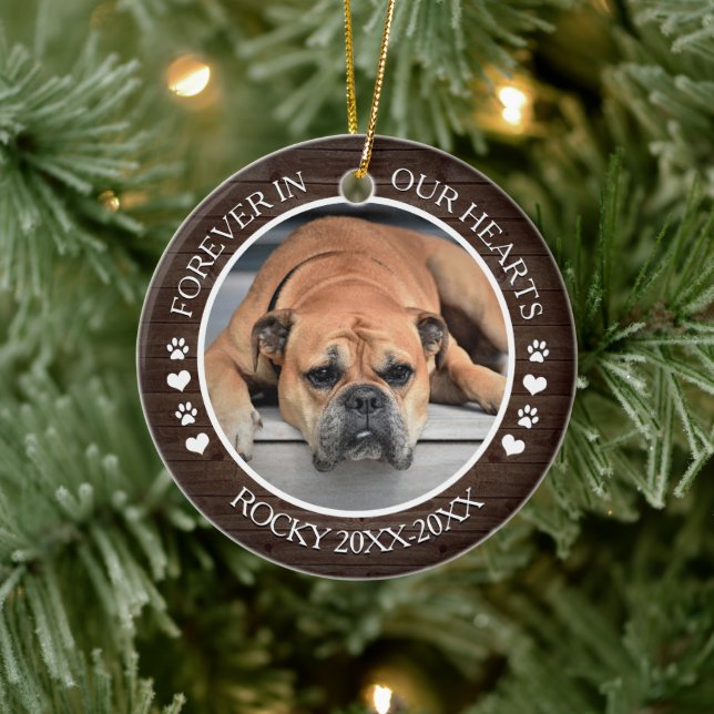 Family Pet Photo Memorial Ceramic Tree Decoration (Tree)