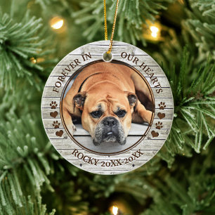 Family Pet Photo Memorial Ceramic Tree Decoration