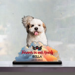 Family Pet Photo Memorial Sculpture Cutout Standing Photo Sculpture<br><div class="desc">Celebrate the everlasting bond between you and your beloved furry friend with our "Forever in Our Hearts Family Pet Photo Memorial Sculpture Cutout." This exquisitely crafted memorial sculpture is more than just a piece of art—it's a heartfelt tribute to the cherished memories and unconditional love you shared with your pet....</div>