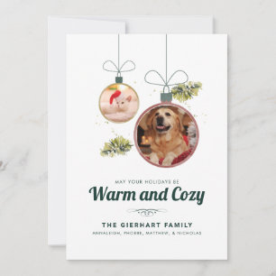 Family Pet Photos Christmas Holiday Card