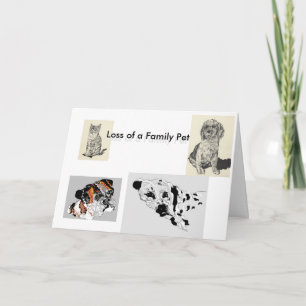 Family Pet Sympathy Card