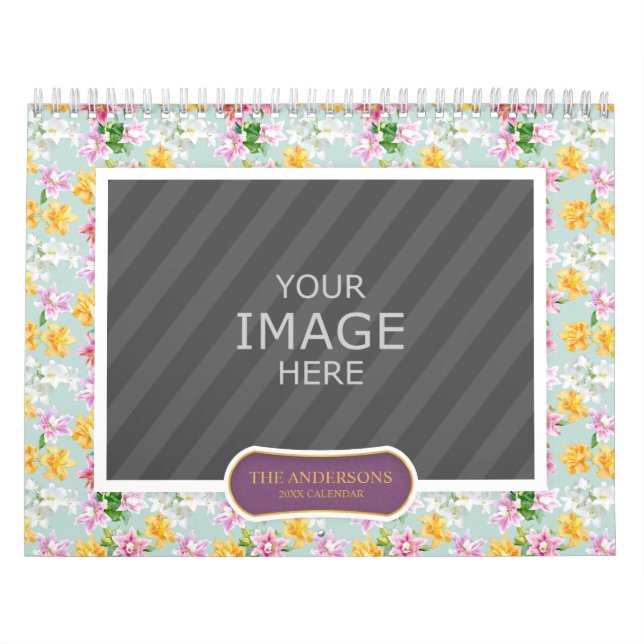 Family Photo 2023 Calendar Floral Backgrounds (Cover)