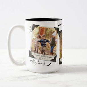 Family Photo Album Scrapbook FULLY Personalised Two-Tone Coffee Mug