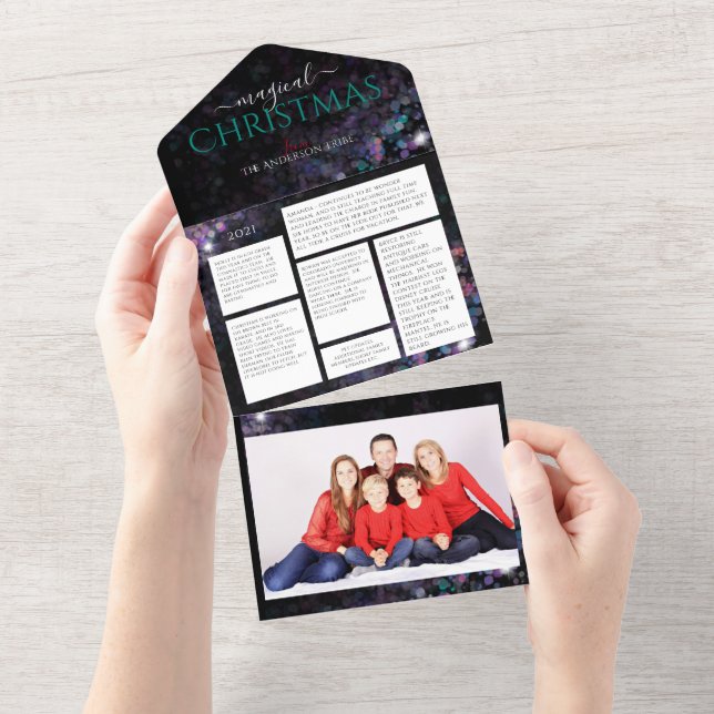 Family photo and newsletter holiday card (Tearaway)