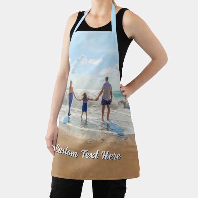 Family Photo Apron Personalised Text (Insitu)