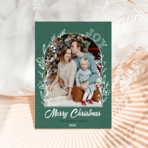 Family Photo Arch with Floral Postcard