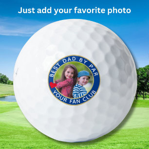 Family Photo Best Dad By Par Custom Golf Balls