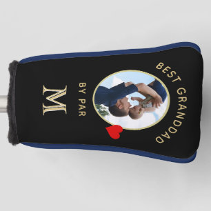 Family Photo Best Granddad Heart Custom Monogram Golf Head Cover