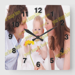 Family Photo Budget Special Cool Square Wall Clock