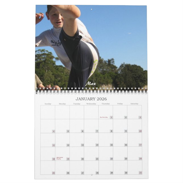 Family Photo Calendar (Jan 2026)