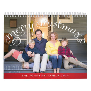 Family Photo Calendar 2026 Merry Christmas