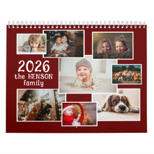 Family Photo Calendar 2026 with 12 Monthly Photos