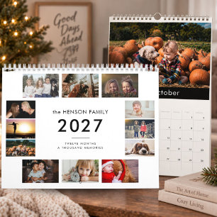 Family Photo Calendar 2027 Monthly 12 Photos