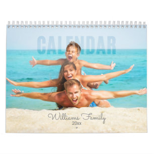 Family Photo Calendar, Editable Calendar