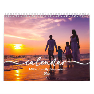 Family Photo Calendar, Editable Custom Calendar
