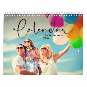 Family Photo Calendar, Editable Custom Calendar