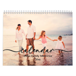 Family Photo Calendar, Editable Custom Calendar