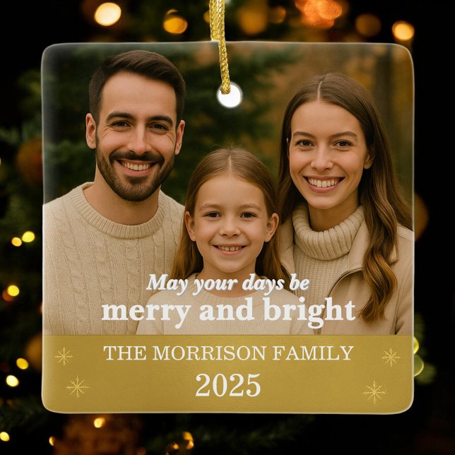 Family Photo Ceramic Ornament (Creator Uploaded)