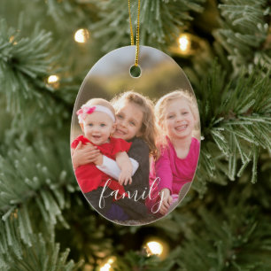 Family Photo Ceramic Tree Decoration