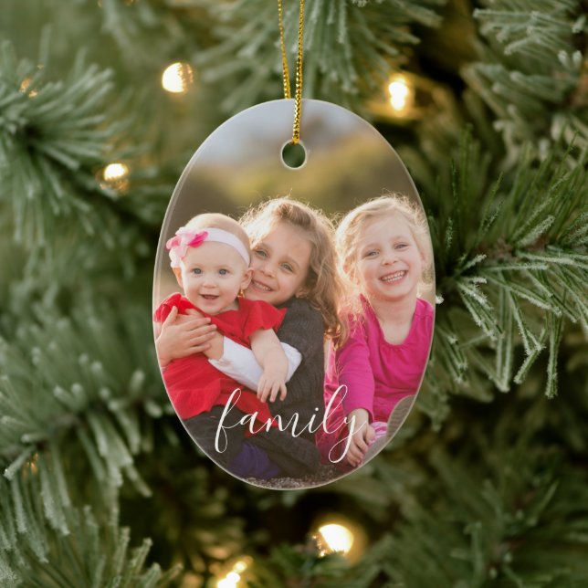 Family Photo Ceramic Tree Decoration (Tree)