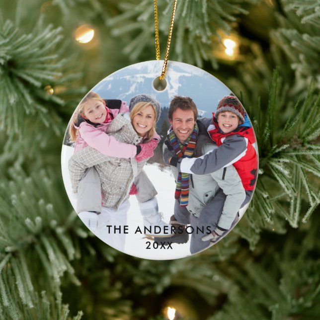 Family Photo Ceramic Tree Decoration (Tree)