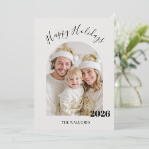 Family Photo Christmas Card   Happy Holidays