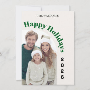 Family Photo Christmas Card   Happy Holidays