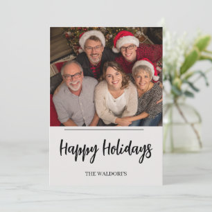 Family Photo Christmas Card   Happy Holidays