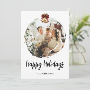 Family Photo Christmas Card   Happy Holidays