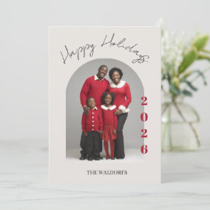 Family Photo Christmas Card   Happy Holidays