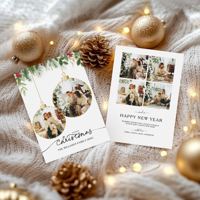 Family Photo Christmas Card, Photo holiday card, Card (Family Photo Christmas Card, Photo holiday card,)