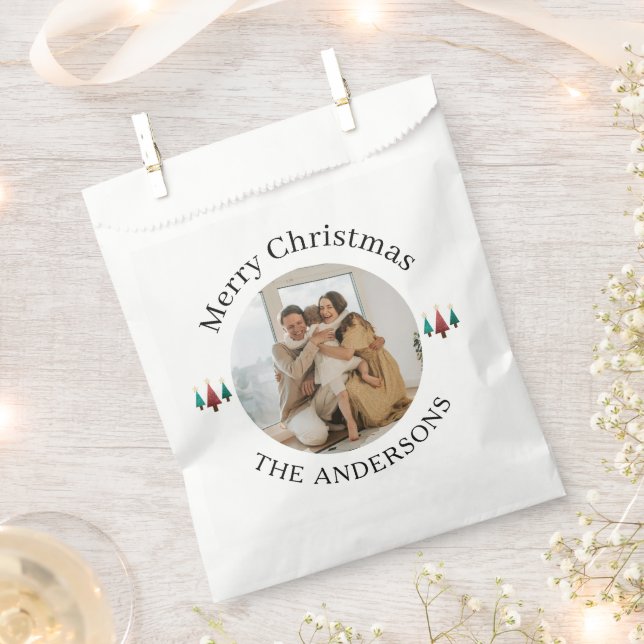 Family Photo Christmas  Favour Bags (Clipped)