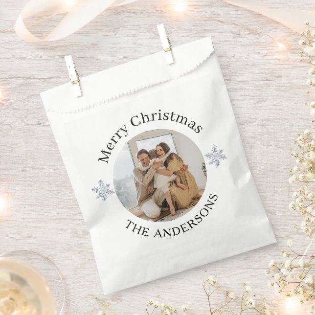 Family Photo Christmas  Favour Bags (Clipped)