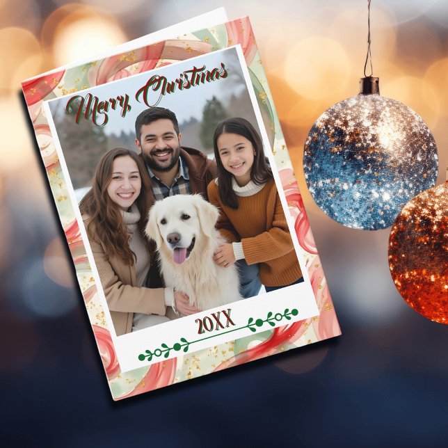 Family Photo Christmas Festive Holiday Card (Creator Uploaded)